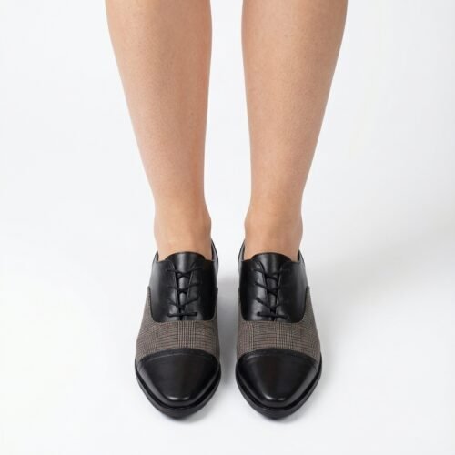 Oxford Feminino Xadrez Preto