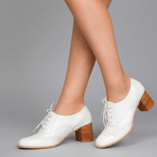 Oxford Clássico Branco Oxford Boutique Salto 5