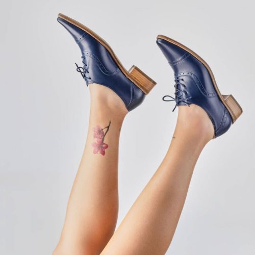 Sapato Oxford Feminino Azul-marinho