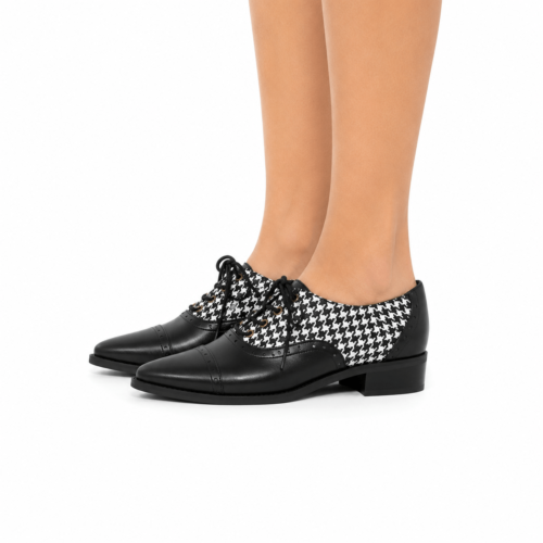 Oxford Bico Fino Pied Poule ( Pronta-entrega )