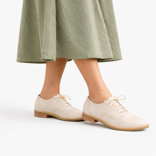 Oxford Feminino Off White Oxford Boutique