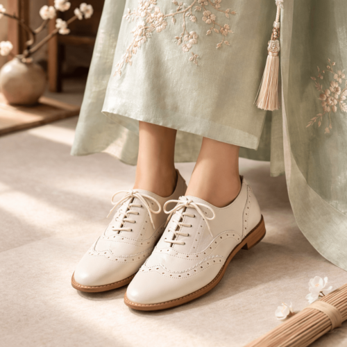 Oxford Feminino Off White Oxford Boutique