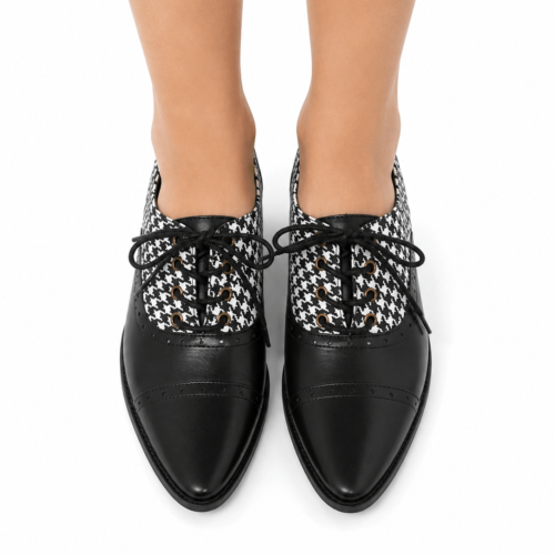 Oxford Bico Fino Pied Poule ( Pronta-entrega )
