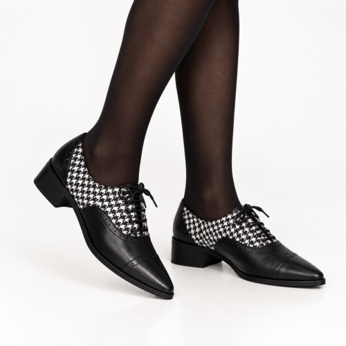 Oxford Bico Fino Pied Poule ( Pronta-entrega )