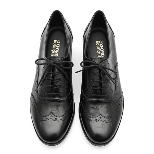 Sapato Oxford Croco Preto